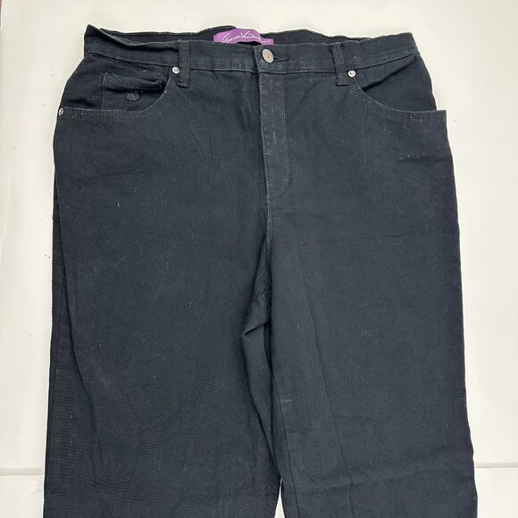 Gloria Vanderbilt Amanda Straight Leg Women's size 12 Black Denim Jeans - Picture 2 of 5